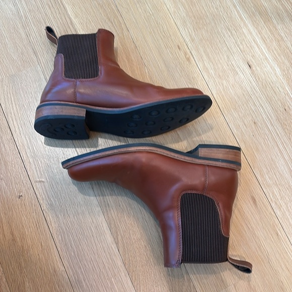 Nisolo Boots Carmen Chelsea Ankle Booties Brown Leather Size 7.5 - Picture 5 of 11